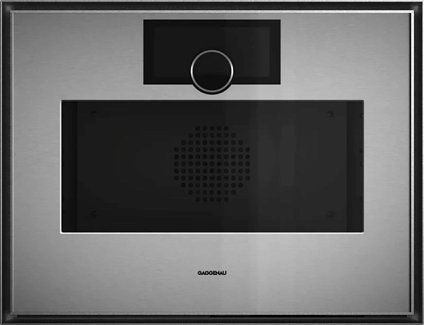 Gaggenau GS470120 — Комбинированный паровой духовой шкаф 60 x 45 см Петли двери справа, нержавеющая сталь за дымчатым стеклом
